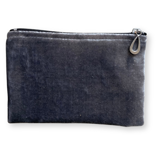Silk Velvet Coin Purse: Fern