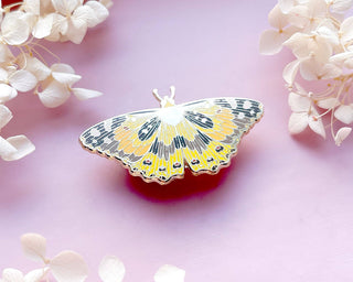 Painted Lady Butterfly (Vanessa cardui) Enamel Pin: Locking Pin Back