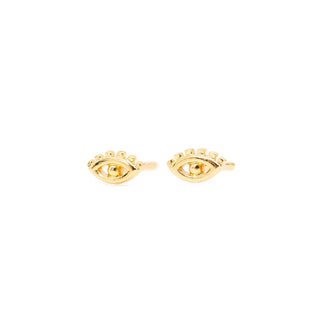 Evil Eye Stud Earring - Gold