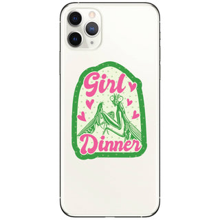 Girl Dinner Mantis Vinyl Sticker