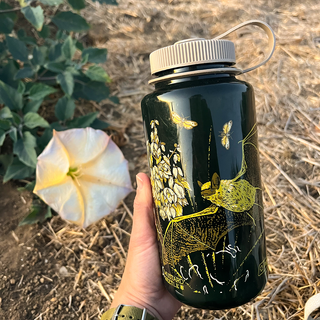 Vernal Creatures Water Bottle Bats Salamander Night Blooming