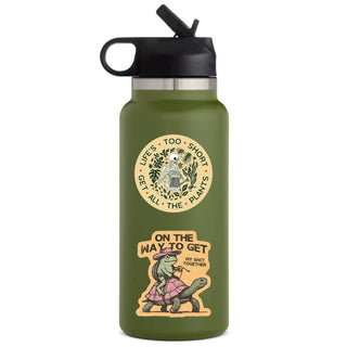 On My Way Cowboy Turtle Vinyl Sticker