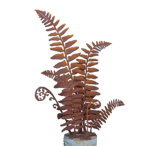 Medium Fern Leaf Tab - Metal Silhouette Garden Yard Home Art