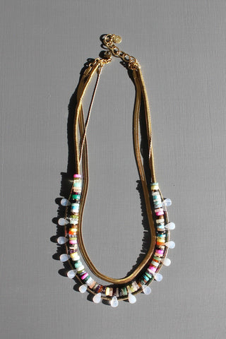 Triple Strand Multicolor Necklace