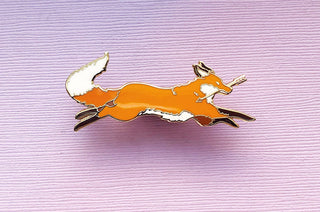 Red Fox Thief Enamel Pin