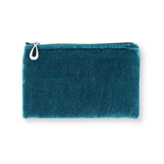 Silk Velvet Coin Purse: Fern