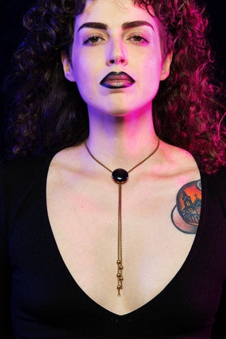 CELESTIAL Goldstone Bolo Tie Necklace