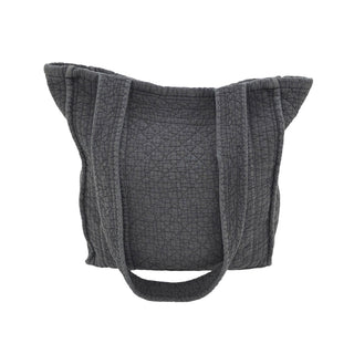 Soft Cotton Quilted Tote Bag: Olive / 14"x12"