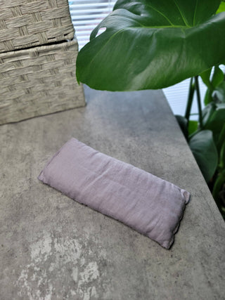 Aromatherapy Hot/Cold 100% Linen Eye Pillow - Calming Lavender Flowers