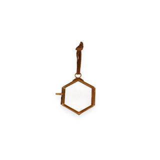 Brass Hanging Frame Hexagon