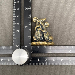 Mouse Couple Brass Desktop Figurine