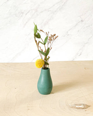 Miniature Concrete Bud Vases | Teal