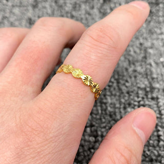 18K Gold-Plated Flower Ring