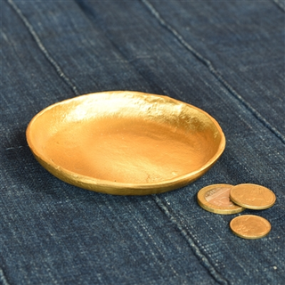 Tiny Cast Round Plate - Brushed Brass