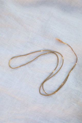 Sintha Silk Bead Wrap (Necklace / Bracelet): Eggshell