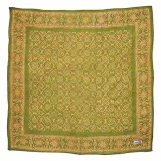 Hand Dyed Batik Bandana Lime Blossom Green