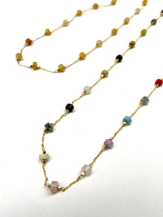 Gemstone Choker Chain Layering Necklace