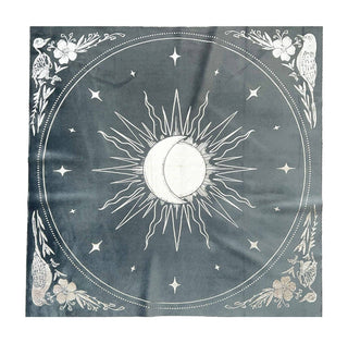 Celestial Velvet Altar Cloth Black Velvet + Silver Foil