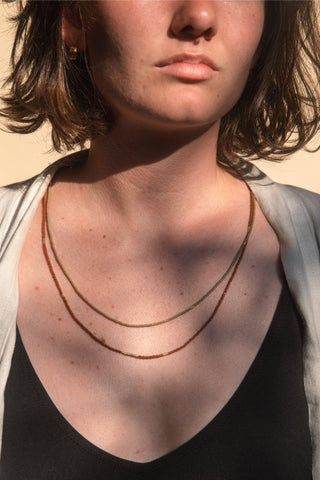 Sintha Silk Bead Wrap (Necklace / Bracelet): Eggshell