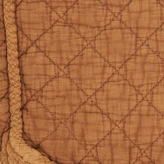 Soft Cotton Quilted Cosmetic Bag: Taupe / 9"x7"