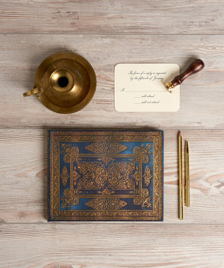 Blue Luxe Hardcover Journal: Lined, Mini