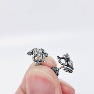 Sterling Silver Vintage Frog Ear Studs