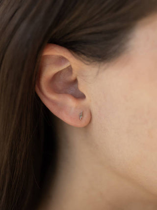 Lightning Stud Earring - Sterling Silver