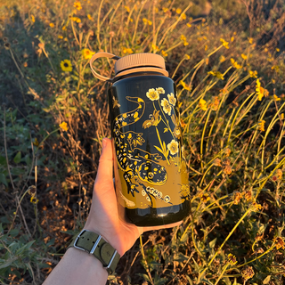 Vernal Creatures Water Bottle Bats Salamander Night Blooming