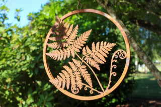 Bracken Fern Ring Metal Silhouette Garden Yard Home Art