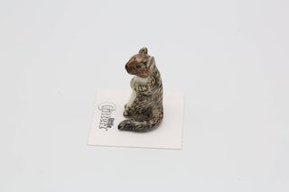Scamper - Grey Squirrel Porcelain Miniature