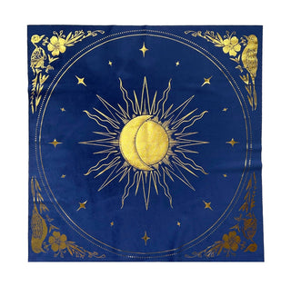 Celestial Velvet Altar Cloth Dark Purple Velvet + Gold Foil