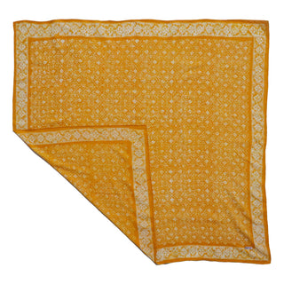 Large Hand Dyed Batik Bandana - Mustard Yellow