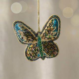 Arvi Beaded Ornament - Butterfly