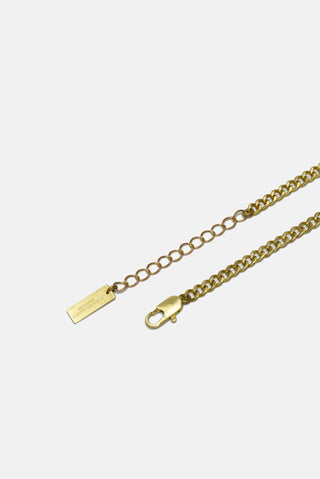 Smoky Quartz Pendant Necklace w/ Brass Chain