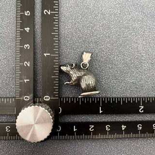 Stainless Steel Rat Pendant Necklace