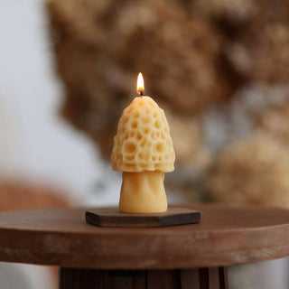 Mushroom Candles – 100% Pure Beeswax – 3 Styles: Oyster Mushroom