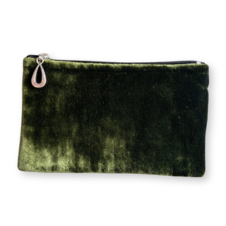 Silk Velvet Coin Purse: Black