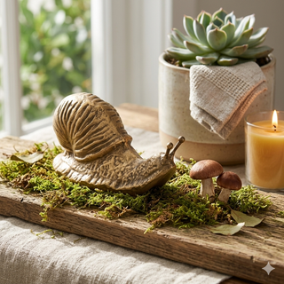 Verdor Golden Snail Cast Iron Decor
