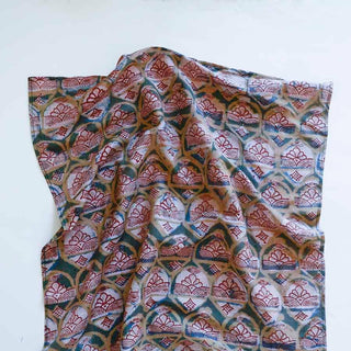 Handcrafted Cotton-Silk Bandana - Emerald