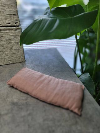 Aromatherapy Hot/Cold 100% Linen Eye Pillow - Calming Lavender Flowers