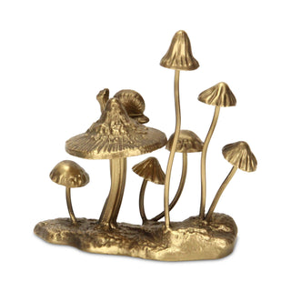 Cast Iron Gold Mushroom Table Accent