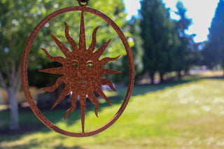 Sun Mini Ring - Metal Silhouette Garden Art