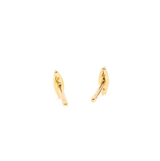 Meteor Diamond CZ Stud Earrings - Gold