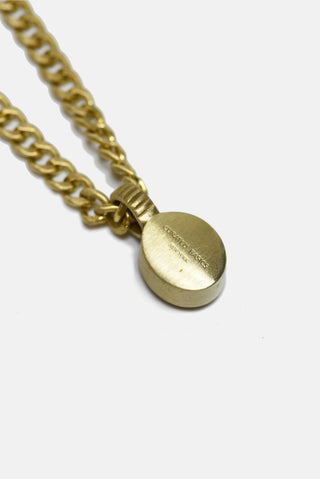 Smoky Quartz Pendant Necklace w/ Brass Chain