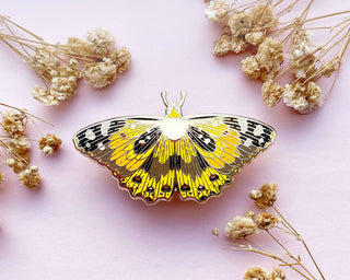 Painted Lady Butterfly (Vanessa cardui) Enamel Pin: Locking Pin Back
