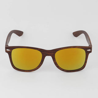 Polycarbonate Rustic Wood Sunglasses - Assorted Colors