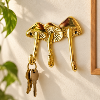Wild Mushroom Triple Wall Hook