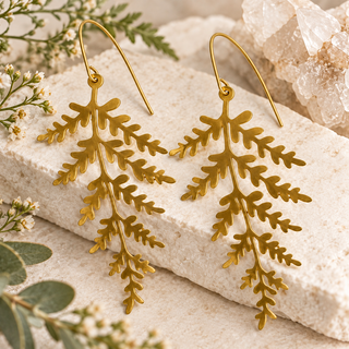 Forest Fern Leaf Earrings