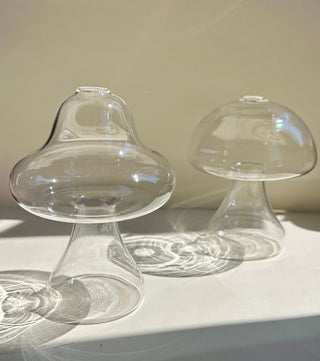 Glass Mushroom Plant Propagation Vase