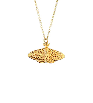 Dainty Bronze Moth Necklace